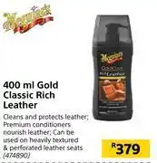 Builders Warehouse Meguiars gold classic rich leather-100ml offer