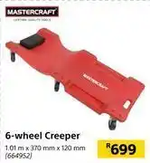 Builders Warehouse Mastercraft 6-wheel creeper 1.01m x 370mm x 120mm 664952 offer