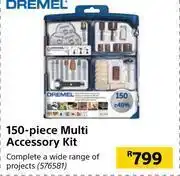 Builders Warehouse Dremel 150 piece multi accessory kit offer
