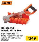 Builders Warehouse Grip backsaw & plastic mitre box 406408 offer