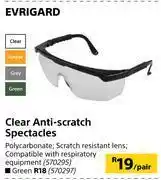 Builders Warehouse Evrigard clear anti-scratch spectacles-per pair offer