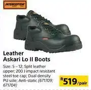 Builders Warehouse Interceptor leather askari lo ii boots (671709, 671704)-per pair offer
