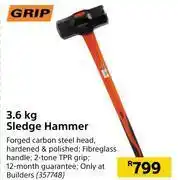 Builders Warehouse Grip 3.6kg sledge hammer 357748 offer