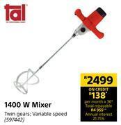 Builders Warehouse Tal 1400w mixer 597442 offer