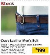 Builders Warehouse Beck crazy leather men's belt offer