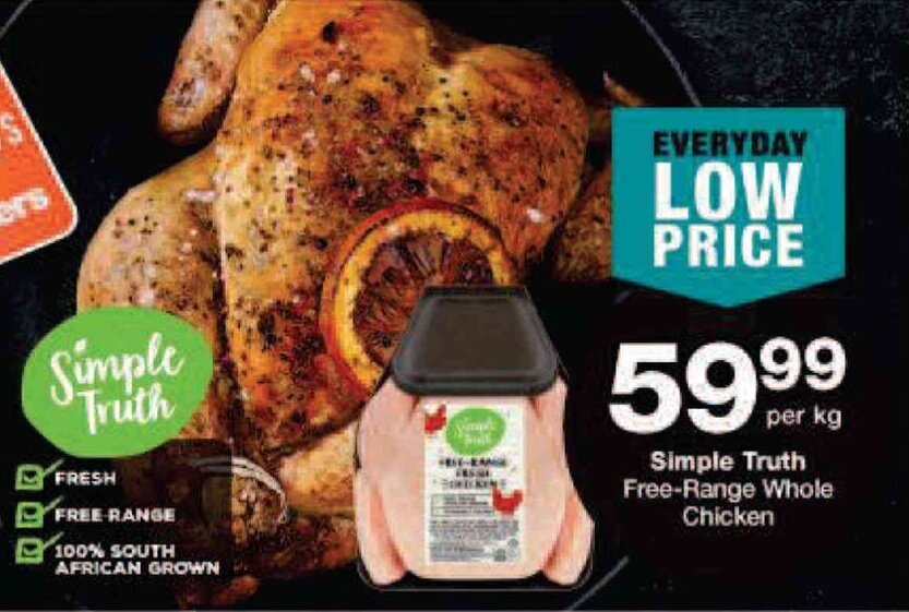 Simple Truth FreeRange Whole Chicken offer at Checkers