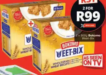 Checkers 2 x 900g Bokomo Weet-Bix offer