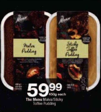 Checkers The Menu Malva/Sticky Toffee Pudding offer