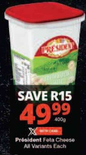 Checkers Président Feta Cheese All Variants Each offer
