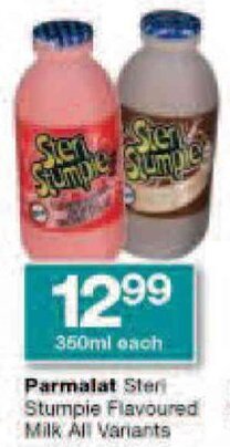 Checkers Parmalat Steri Stumpie Flavoured Milk All Variants offer