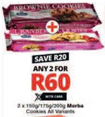 2 x 150g/175g/200g Merba Cookies All Variants
