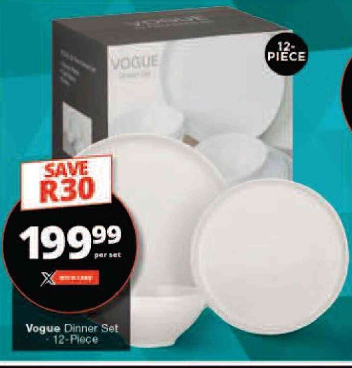 Vogue Dinner Set 12Piece offer at Checkers