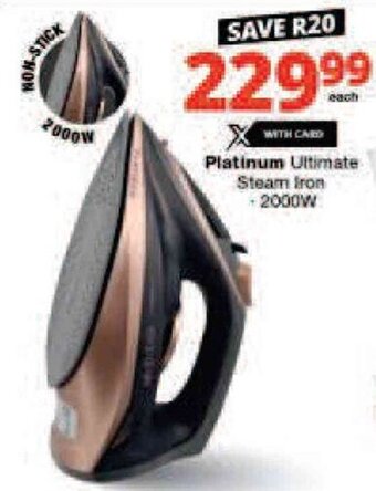 Checkers Platinum Ultimate Steam Iron 2000W offer