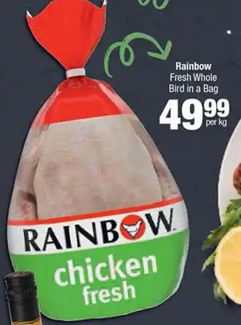 Spar Rainbow Fresh Whole Bird in a Bag offer