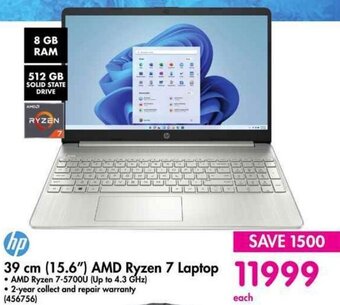 Makro hp 39 cm (15.6") AMD Ryzen 7 Laptop offer