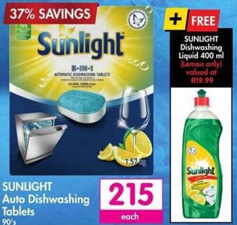 Makro SUNLIGHT Auto Dishwashing Tablets offer