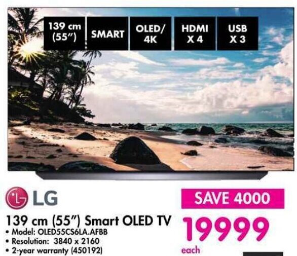 139 cm (55") Smart OLED TV offer at Makro