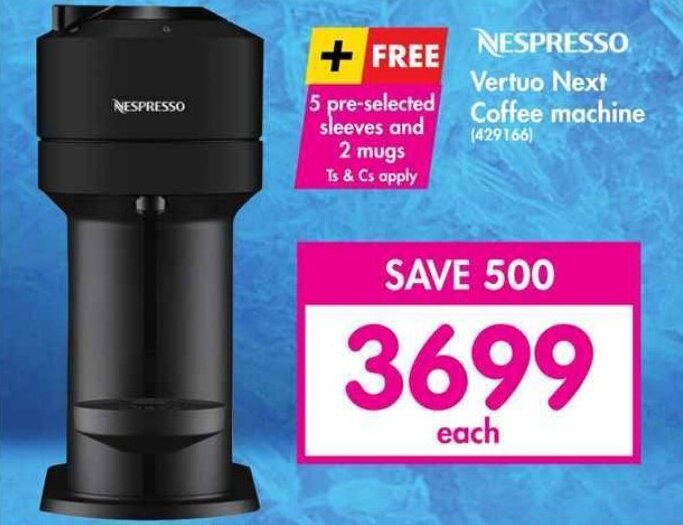 NESPRESSO Vertuo Next Coffee machine offer at Makro