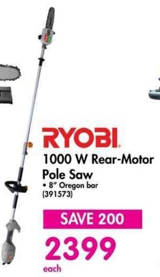 Makro RYOBI 1000 W Rear-Motor Pole Saw offer