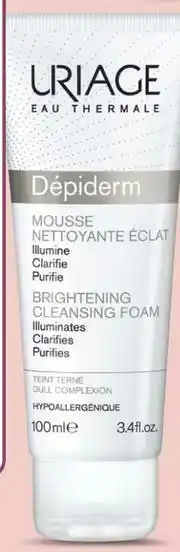Uriage Eau Thermale Depiderm Brightening Cleansing Foam-100ml