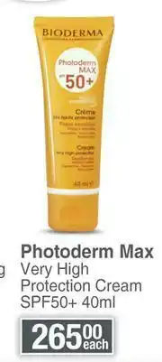 Dis-Chem Bioderma Photoderm Max Very High Protection Cream SPF50+-40ml Each offer