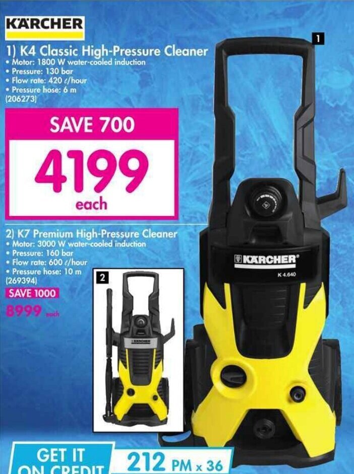 KARCHER 1) K4 Classic HighPressure Cleaner offer at Makro