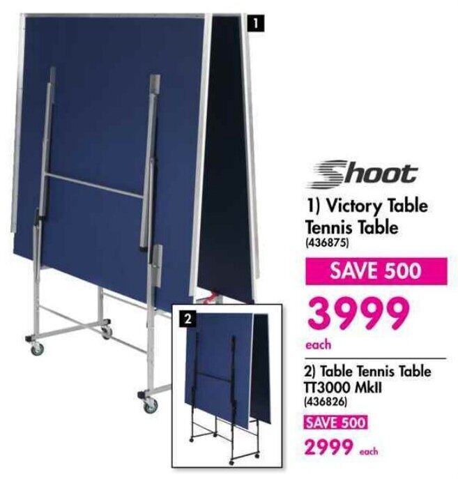 Shoot 1) Victory Table Tennis Table offer at Makro