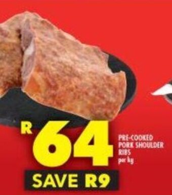 PRE-COOKED PORK SHOULDER RIBS per kg