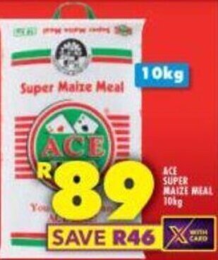 ACE SUPER MAIZE MEAL 10kg offer at Shoprite