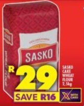 Shoprite SASKO CAKE WHEAT FLOUR 2,5kg offer
