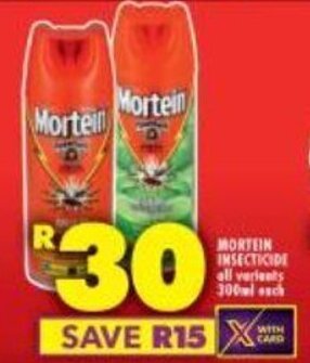 Shoprite MORTEIN INSECTICIDE all variants 300ml each offer