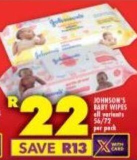 Shoprite JOHNSON'S BABY WIPES all variants offer