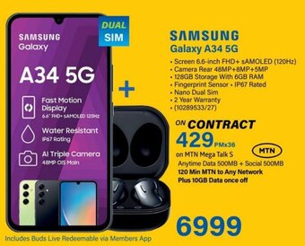 Incredible Connection SAMSUNG Galaxy A34 5G offer
