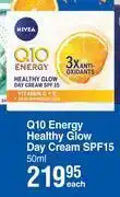 Dis-Chem Nivea q10 energy healthy glow day cream spf15-50ml each offer