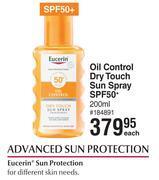 Dis-Chem Eucerin sun protection oil control dry touch sun spray spf50+-200ml each offer