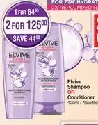 Dis-Chem L'oreal elvive shampoo or conditioner assorted-400ml offer