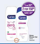 Dis-Chem Sanex shower gel assorted-750ml offer