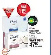 Dis-Chem Dove soap bar value pack assorted-4 x 90g per pack offer