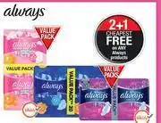 Dis-Chem Always cotton soft ultra thin pads value pack 20 normal-per pack offer