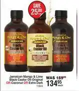 Dis-Chem Jamaican mango & lime black castor oil original or coconut or extra dark-118ml each offer