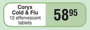 Coryx cold & flu 12 effervescent tablets