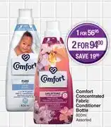 Dis-Chem Comfort concentrated fabric conditioner bottle assorted-for 1 x 800ml offer