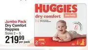 Dis-Chem Huggies dry comfort nappies jumbo pack-per pack offer
