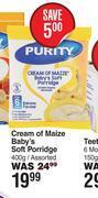 Dis-Chem Purity cream of maize baby's soft porridge assorted-400g offer