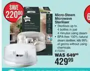 Dis-Chem Tommee tippee micro steam microwave steriliser offer