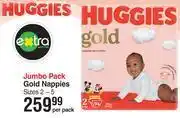 Dis-Chem Huggies gold nappies jumbo pack-per pack offer
