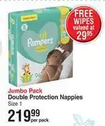 Dis-Chem Pampers double protection nappies jumbo pack-per pack offer