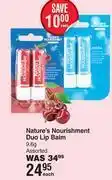 Dis-Chem Nature's nourishment duo lip balm assorted-9.6g each offer