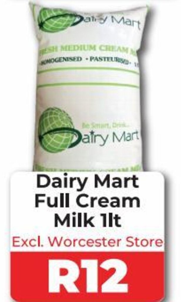 Dairy Mart Full Cream Milk 1lt offer at 1UP