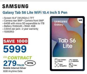 Incredible Connection SAMSUNG Galaxy Tab S6 Lite WiFi 10.4 Inch S Pen offer
